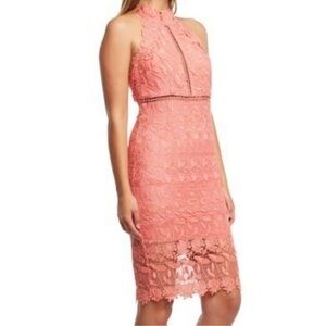 Bardot Revolve Hana Laced Midi Lined Dress Sz 6